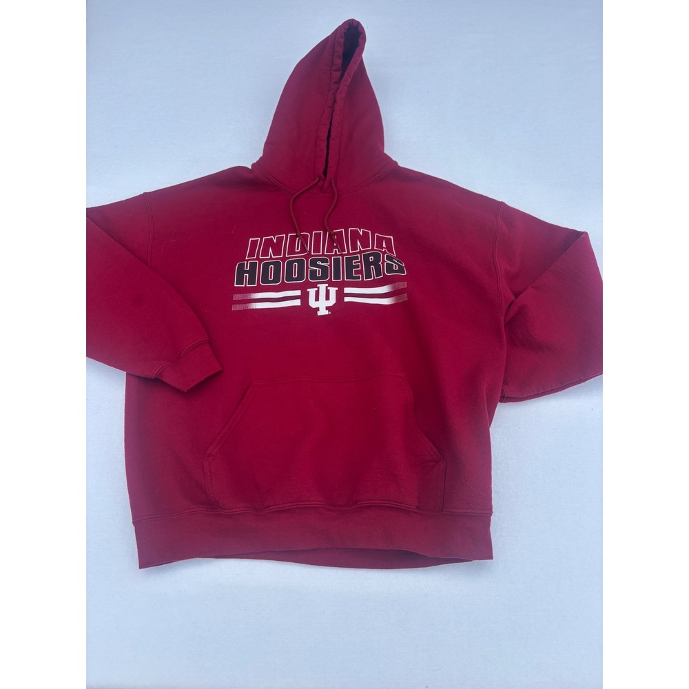 Gildan Indiana Hoosiers Hoodie Mens XL Red IU NCAA College Sweatshirt Heavy